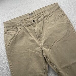 Izod Saltwater Pants Mens 38x27.5 (Tag 36x29) Beige Tan Chino Stretch 5 Pocket